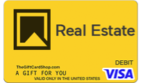 Gift card with real estate theme.