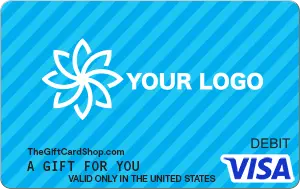 Custom Card Image 2 - Visa gift card with placeholder for a logo.