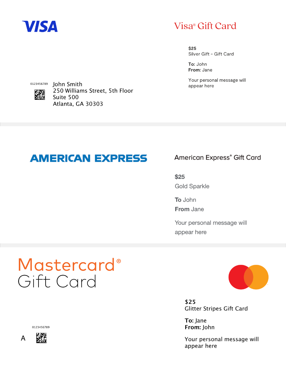 Visa Blonde Bow eGift Card The Gift Card Shop