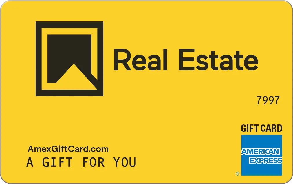 Gift card with real estate theme.